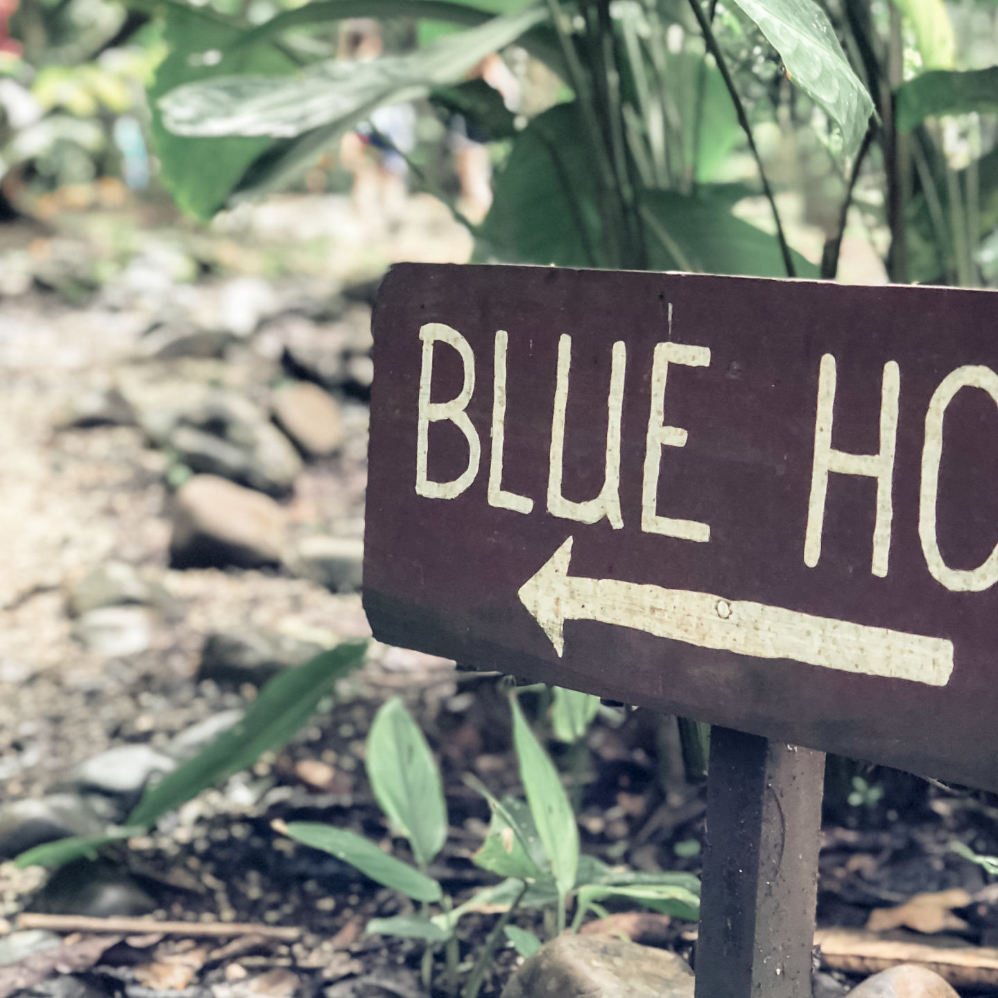 Blue Hole sign in Belize